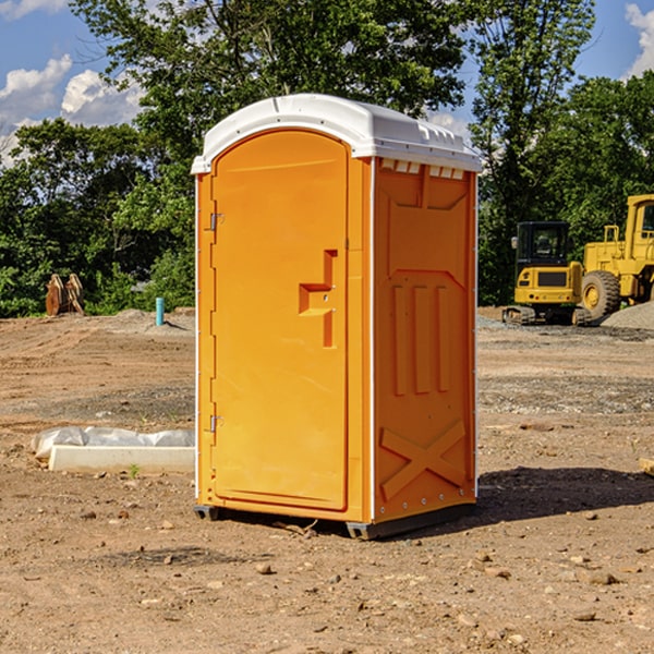 how do you ensure the portable restrooms are secure and safe from vandalism during an event in New Denmark